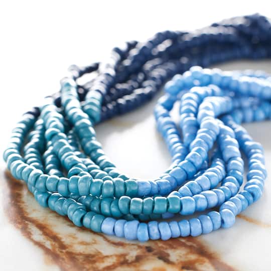 Blue Glass Mix Beads, 3mm by Bead Landing™